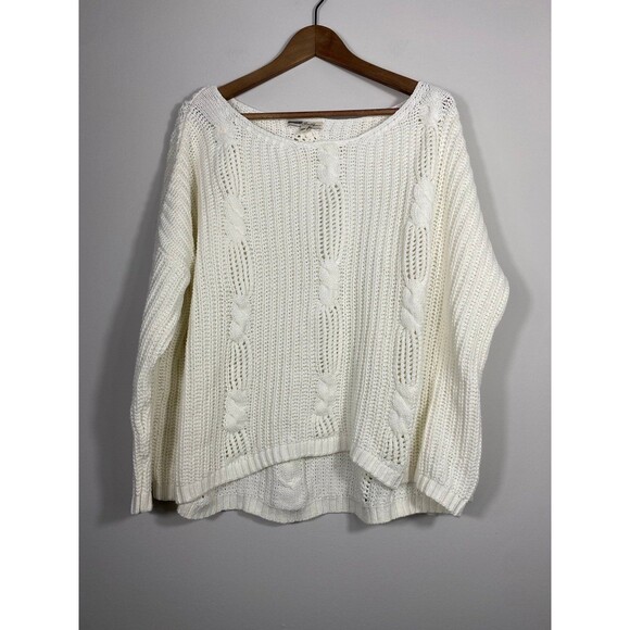 Express One Eleven Cream Cable Knit Sweater – Size XS/S - Picture 1 of 6